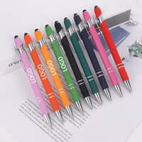 20PCS High Quality Aluminum Luxury 2-in-1 Sports Ballpoint Pen Multicolor Stylus Touch Screen Pen Free laser engraving LOGO