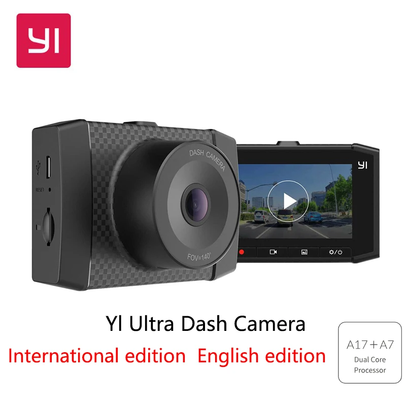 YI-Cámara de salpicadero inteligente para coche, dashcam con pantalla Full HD 2,7, visión nocturna, ADAS, Yl Ultra, edición en inglés, 1080