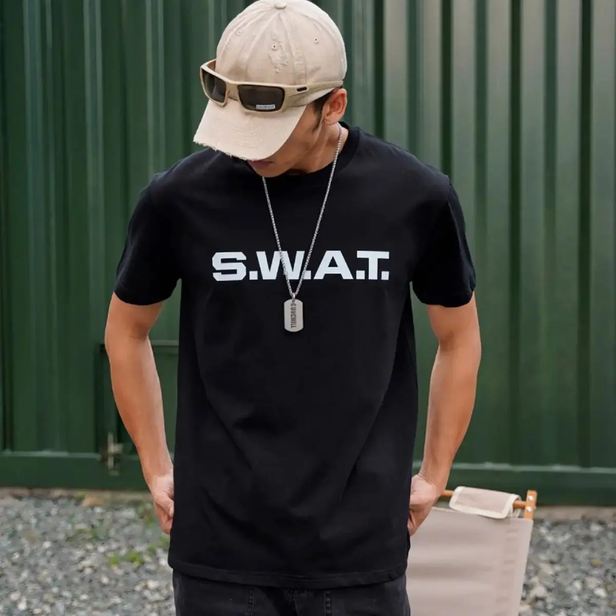 

С.В.А.Т. Футболка с коротким рукавом Team Elite Theme Series 2026, хлопковая повседневная дорожная футболка с коротким рукавом, мужской повседневный топ для фитнеса