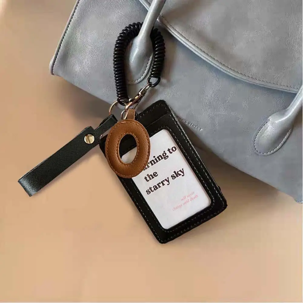 

HOT Student Bus ID Card Protective Cover Creative Photocard Holder Photo Protector Hanging Rope Card Holder Women' Bag Keychain