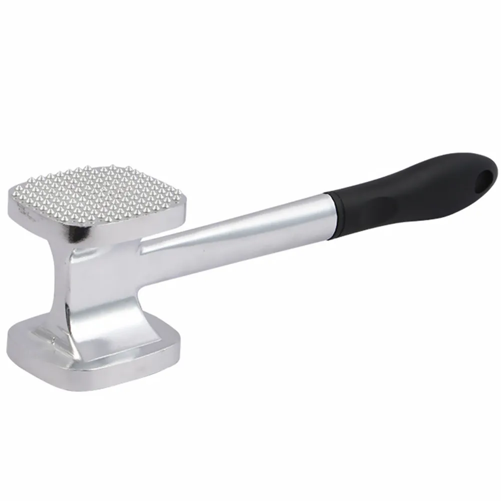 Premium Aluminum Alloy Dual-Sided Meat Hammer for Tenderizing Steak Beef Pork Easy Grip Long Handle Kitchen Steak Hammer Meat