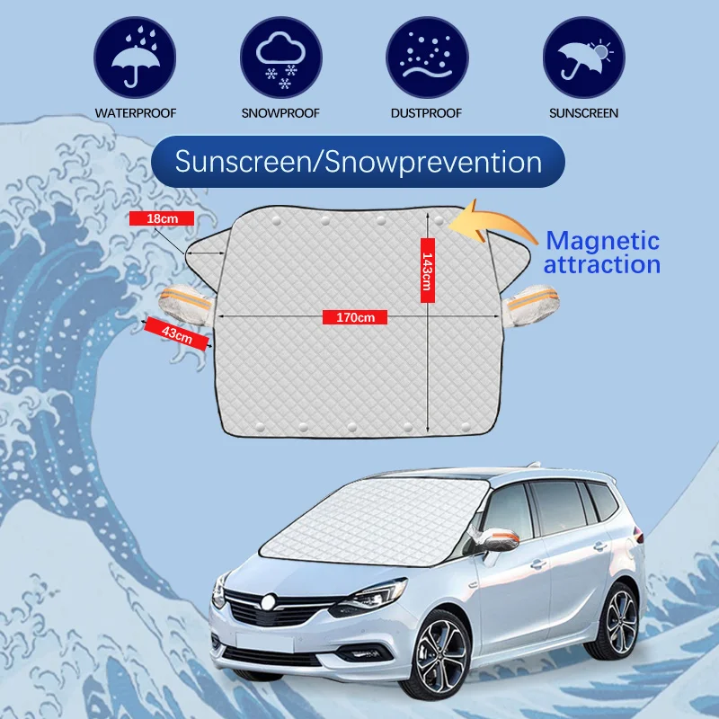 

For Opel Zafira Vauxhall Car Winter Windshield Snow Cover Frost Protection Anti-ice Front Windscreen Cover