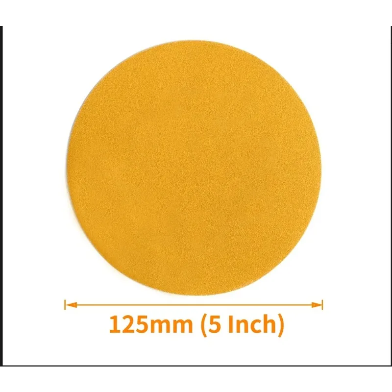 Suitable for 5-inch Dry Sandpaper, Air Grinder, Plush Disc Sandpaper, Self-adhesive Circular Sandpaper, 100pcs