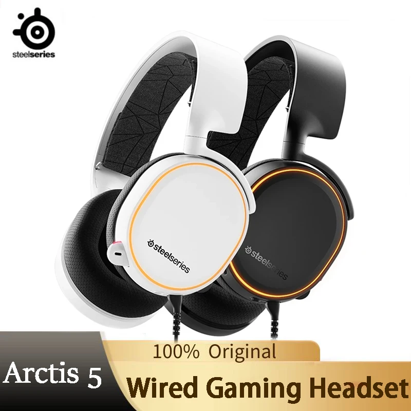 Original SteelSeries Arctis 5 Chill Series Game Headset DTSXV2.0 RGB Surround Sound Headset Wired Headset Support PC/PS4/ Mobile