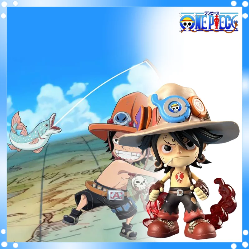 

Anime One Piece Cowboy Ace Kawaii Q Version Action Figures PVC 15cm Model Statue Toys Doll Desk Decor Collection Gifts Boxed