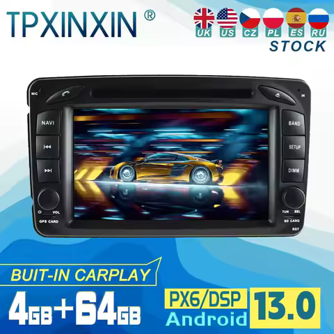 PX6 For Mercede Benz W203 W209 W463 W168 Android 13 Carplay Radio Player Car GPS Navigation Head Unit Car Stereo WIFI DSP BT