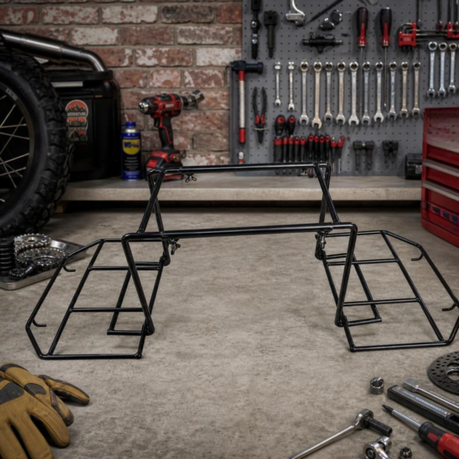 Motorcycle Rear Cargo Rack Solid-Steel Motorcycle Rear Luggage Rack Telescopic Heavy-Duty for Commuters, Daily Commuting