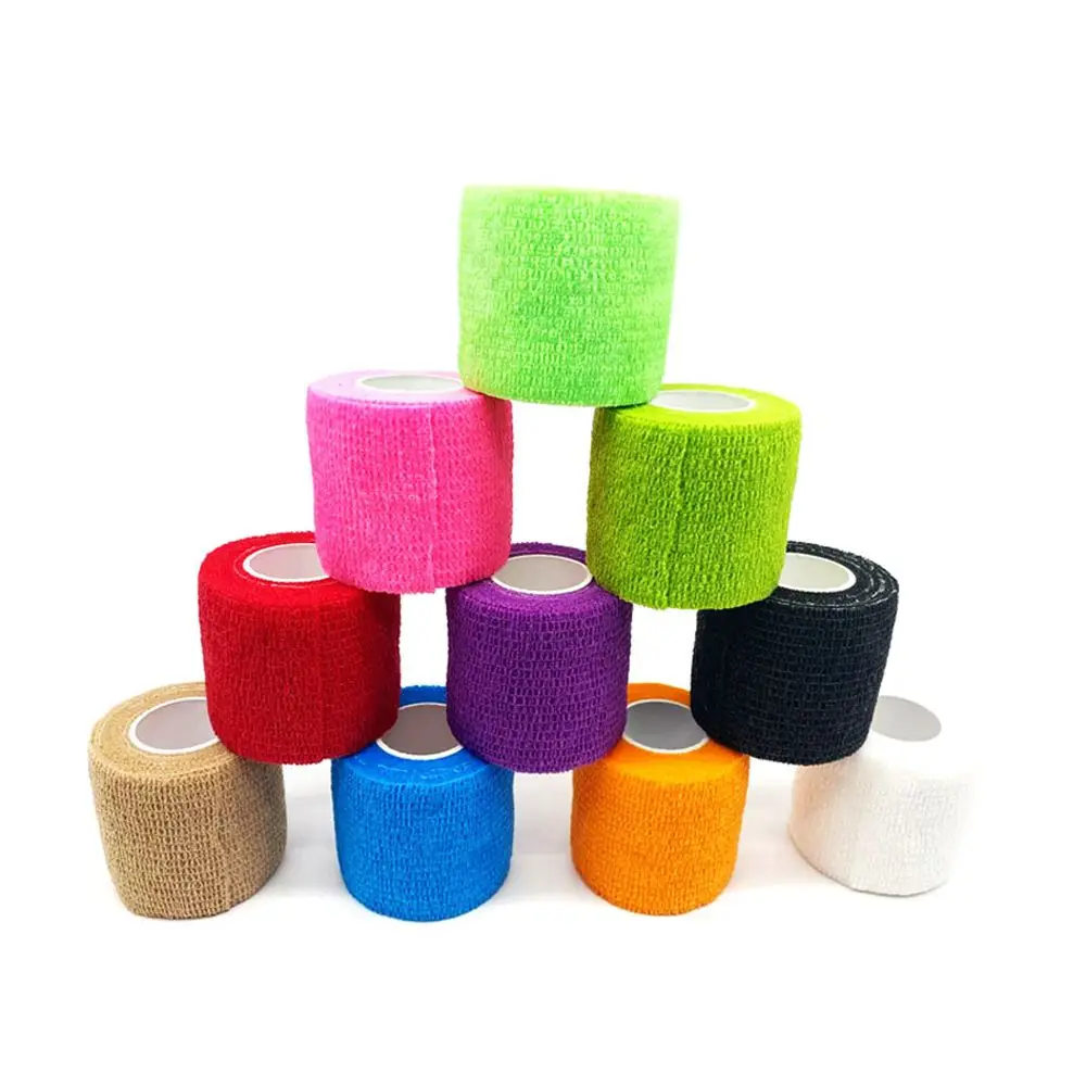 Pads Elastic Bandage Stretch Non-woven Tattoo Grip Cover Wrap Disposable Tattoo Bandage Sport Wrap Tape Self Adhesive Bandage