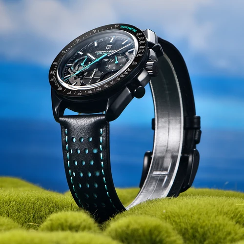 Imagen 2 del producto Reloj PAGANI DESIGN Moon para hombre, Reloj de cuarzo a la moda, cronógrafo deportivo con esqueleto resistente al agua, cristal de zafiro AR 1779 Reloj para hombre