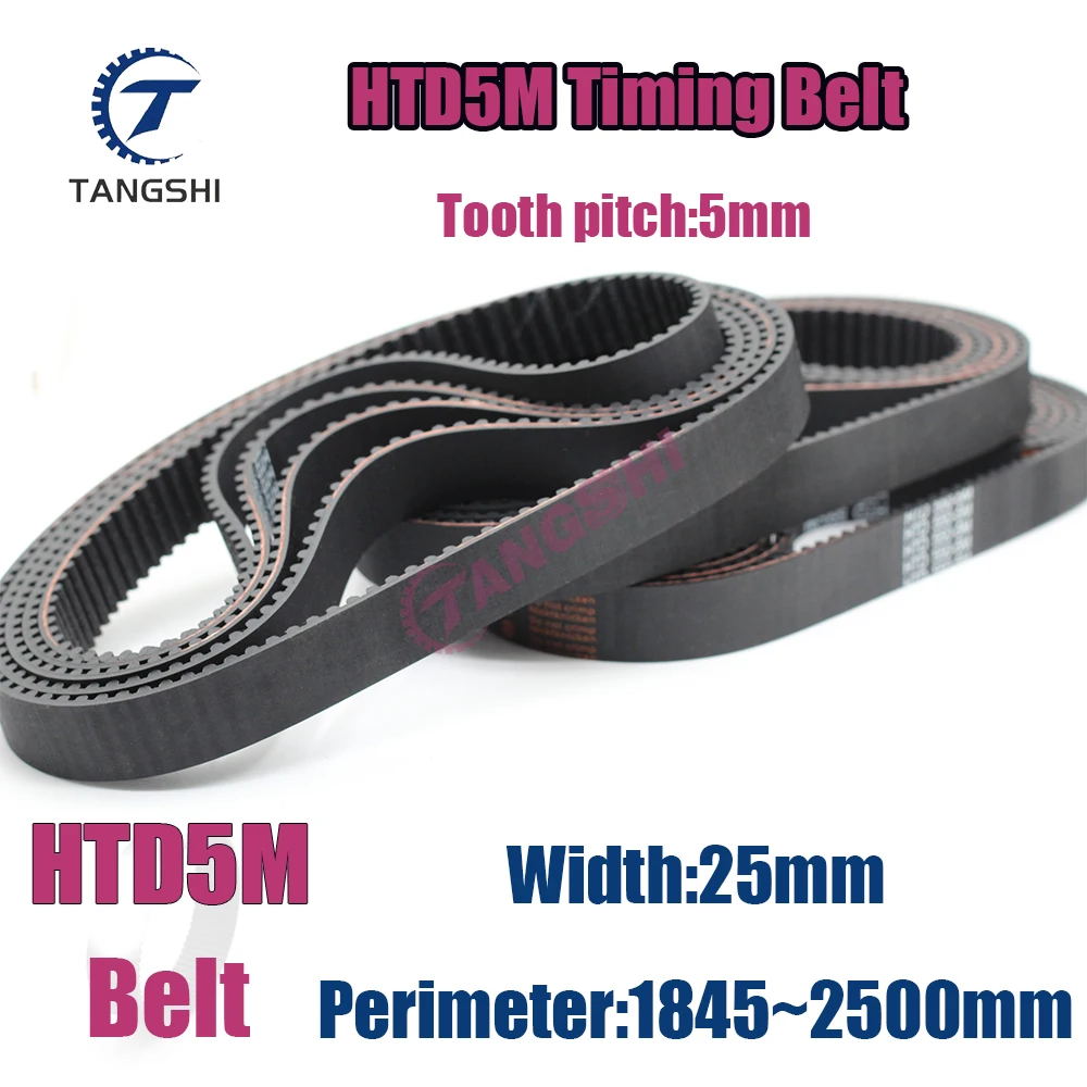 HTD 5M Closed Loop Rubber Timing Belt Width 25mm Length 1845~2140 2150 2160 2180 2200 2240 2250 2300 2330 2350 2380 2400 2500mm
