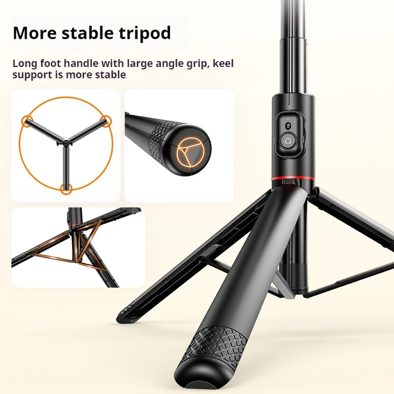 Selfieshow C10 72 Inch Aluminium Draadloze Bluetooth Statief Selfie Stick Stand Stabilisator Pens voor iOS Android Mobiel selfie stick bluetooth uitschuifbare wapenstok ploertendoder wapenstok uitschuifbaar schietstok