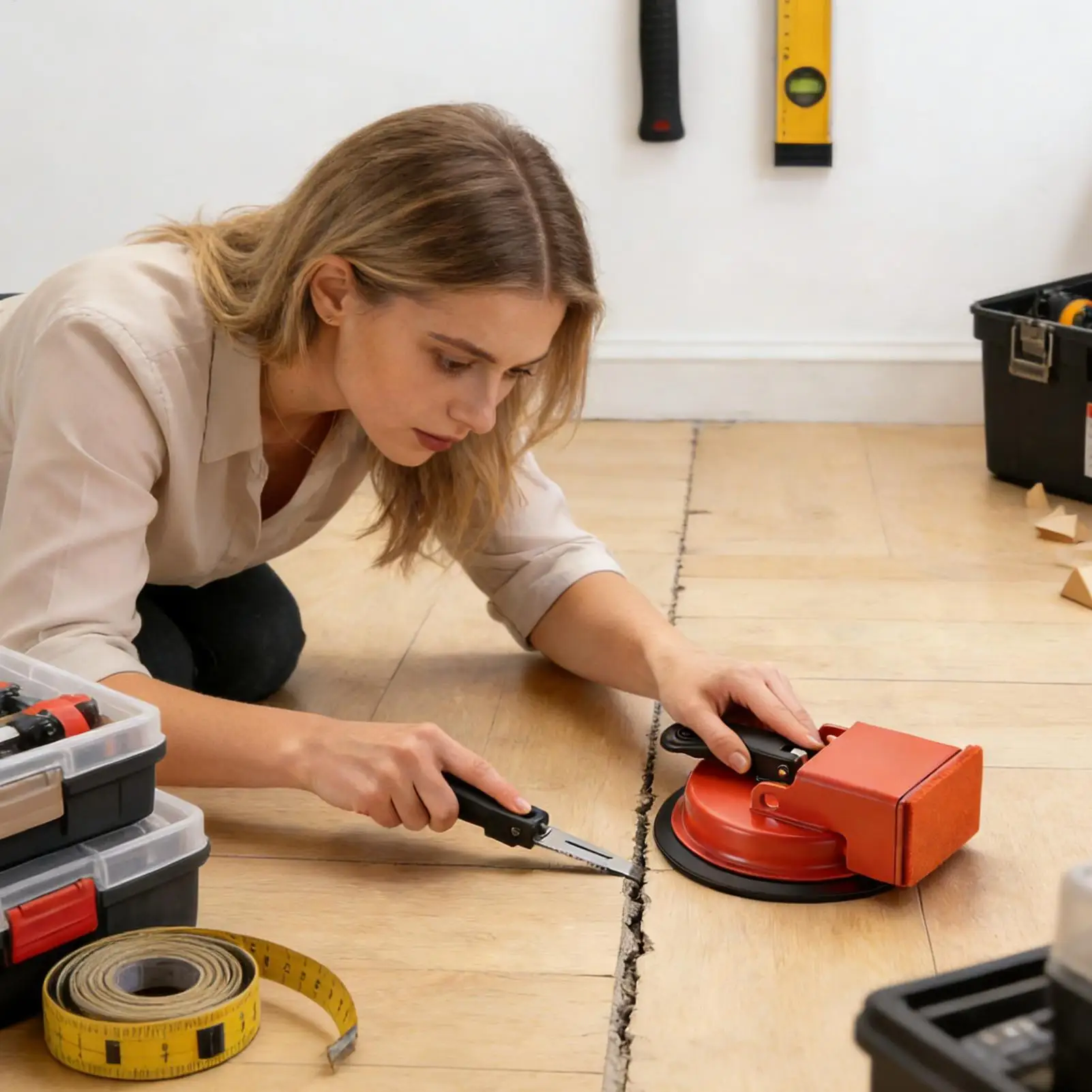 

Инструмент для крепления напольных покрытий Heavy Duty Plank Fixer: для деревянных полов, керамической плитки, снижает шум в ванной, на кухне, в квартире.