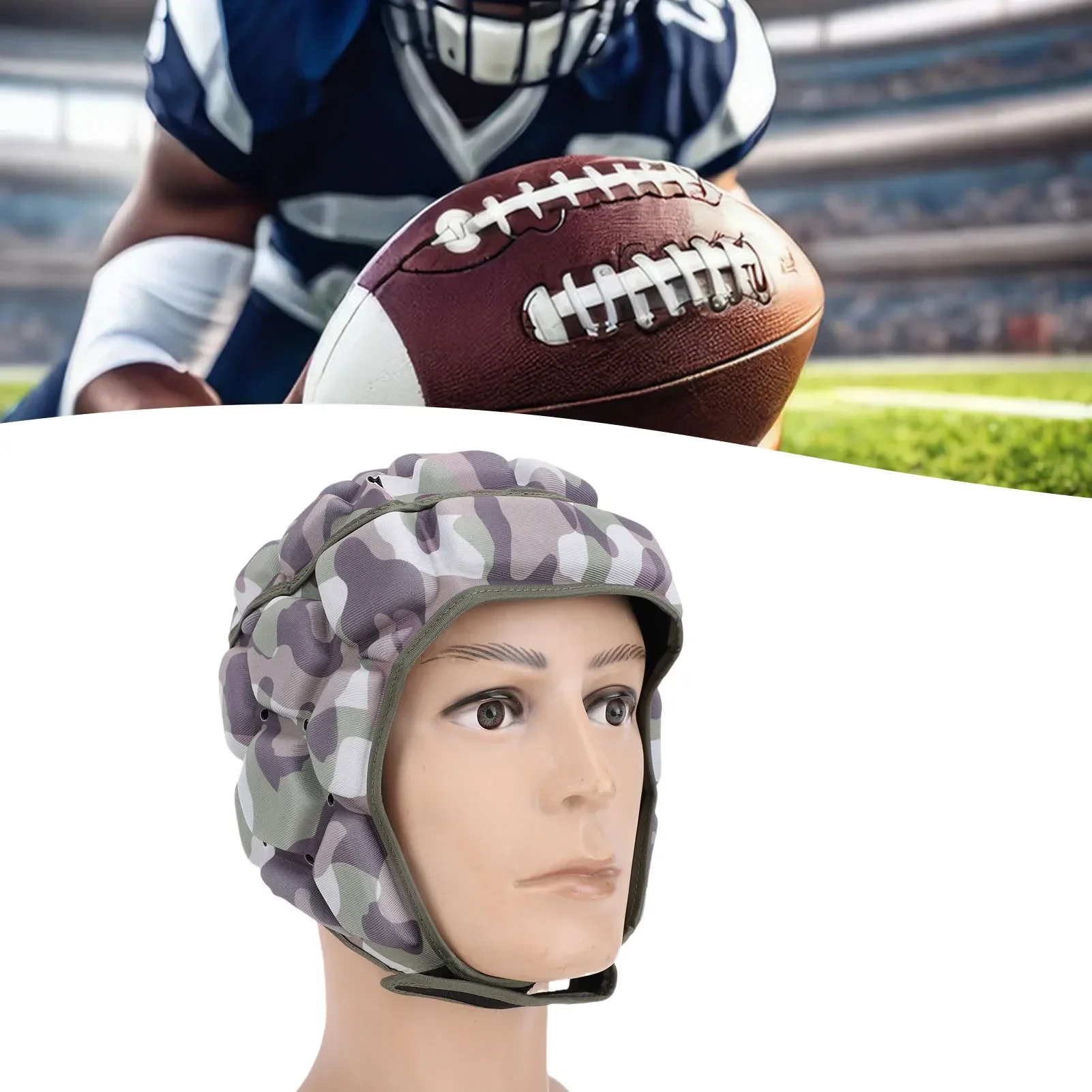 

Шлем для регби, дышащая защита для регби из ЭВА для футбола, бейсбола, вратаря