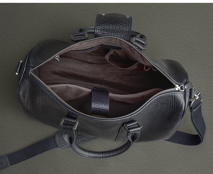 Vintage Designer handgemachte echtes Leder Herren Reisetasche Outdoor Fitness Luxus Rindsleder Damen Handtasche mit großem Fassungsvermögen – Detail 22
