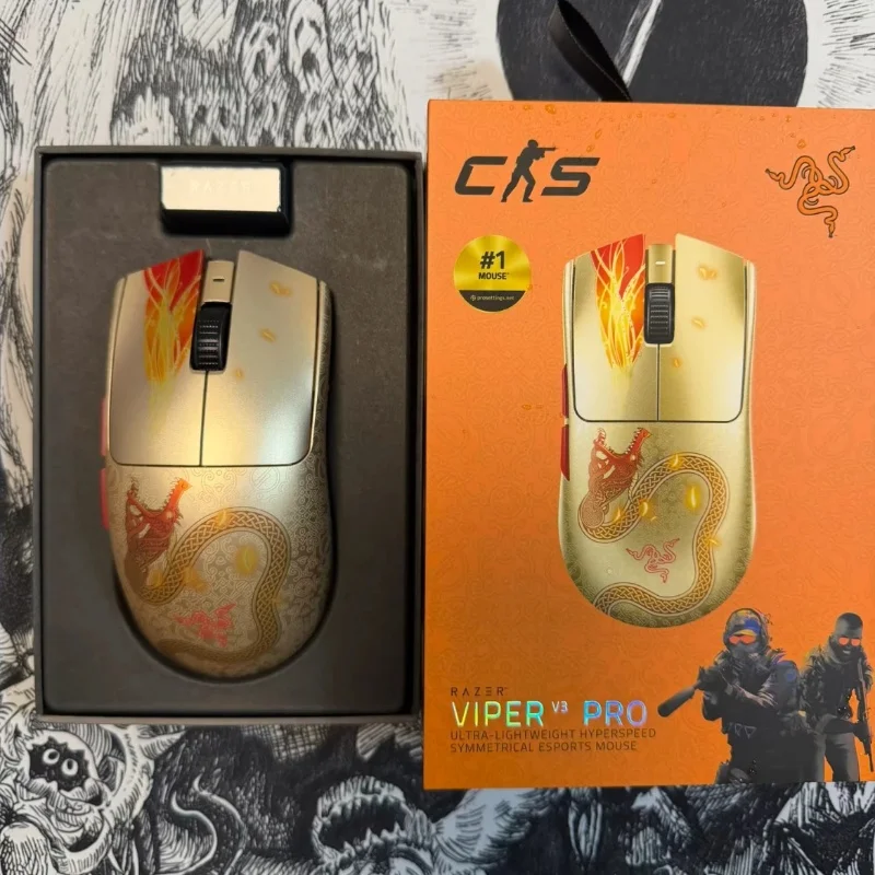 Counter‑Strike 2 Edition Razer Viper V3 Pro Esports Wireless Gaming 2.4ghz Mouse For VALORANT Delta Force PC Laptop Game Mice