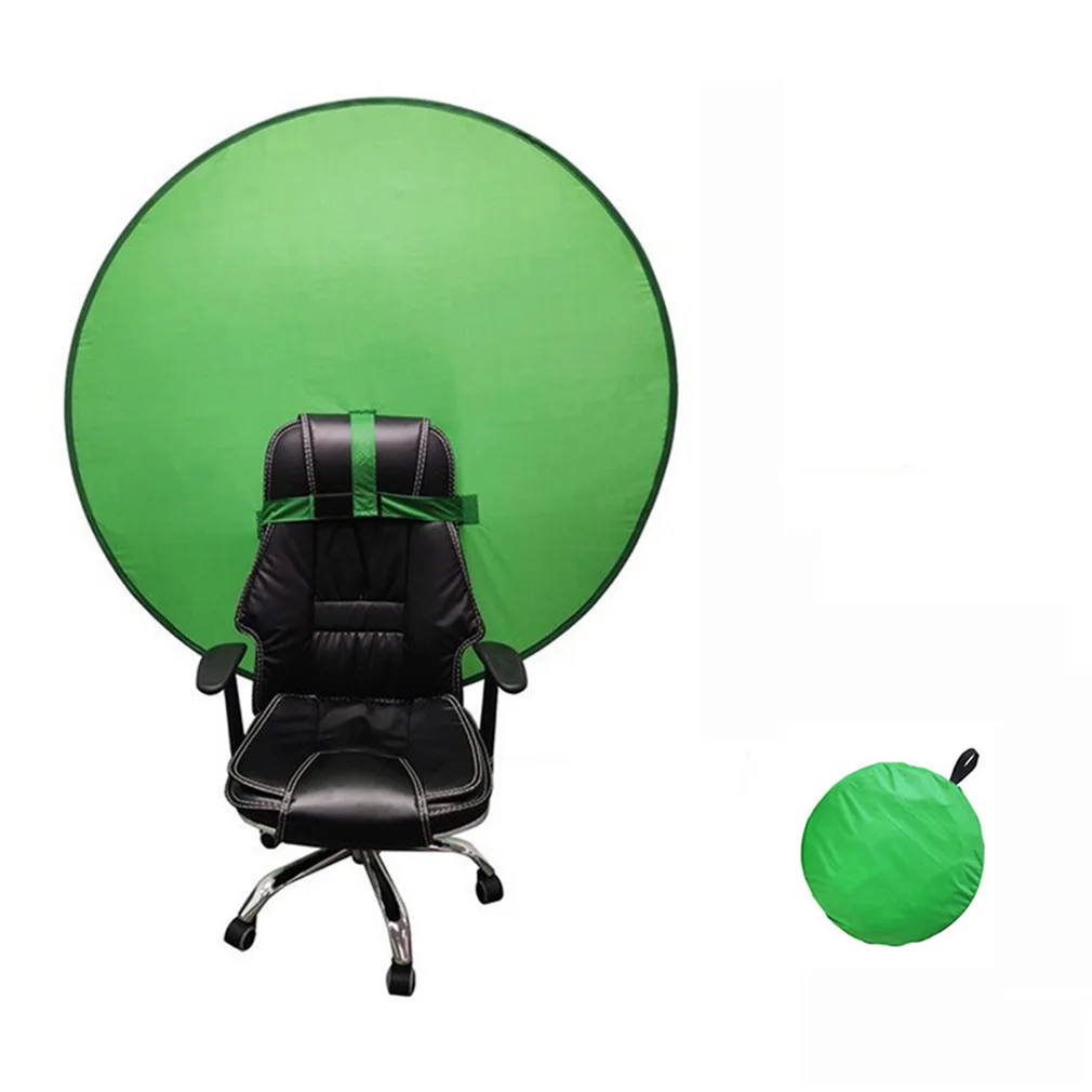 

Hot 110/75cm Green Screen Photo Background Cloth Polyester High Color Saturation Photography Backdrops for Live Video Studio