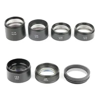 0.3X/0.5X/0.7X/0.75X/1.5X/2X Microscopio Auxiliary Objective Barlow Lens 48mm Thread Mount For Trinocular Binocular Microscope
