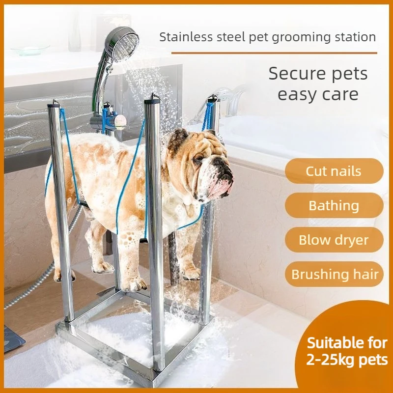 Soporte ducha perros inox extensible ajustable mesa peluquería - imagen 3