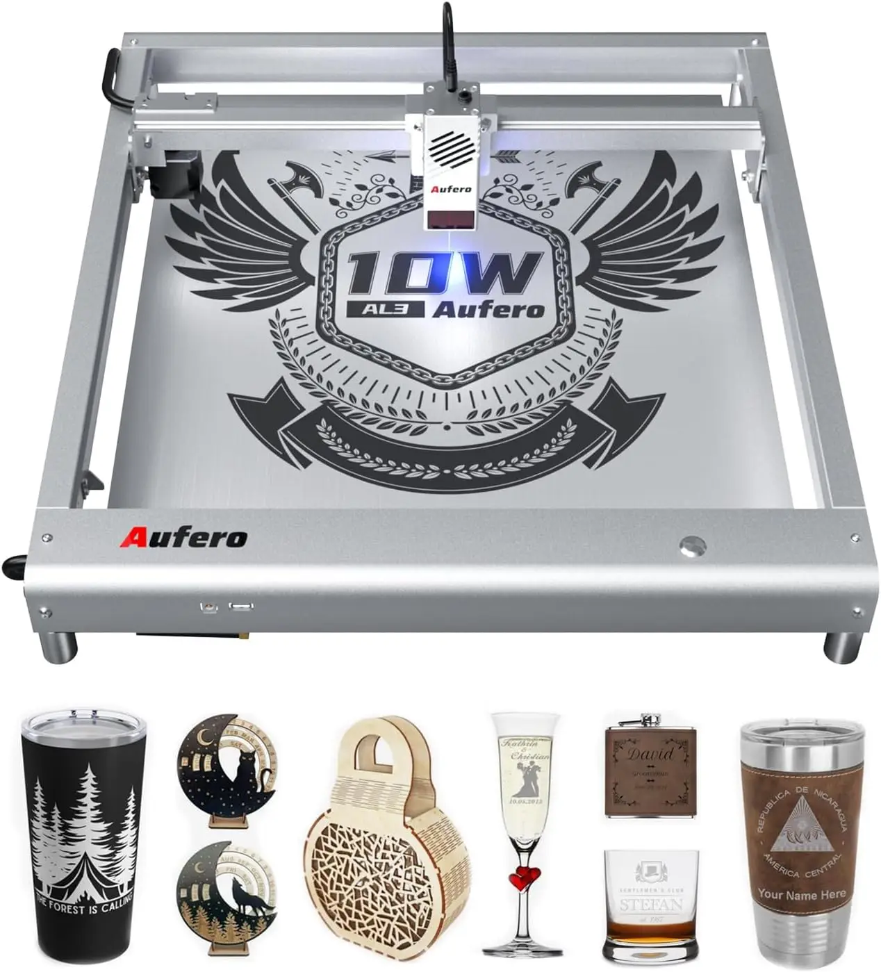 Aufero Laser Engraver Machine 10W Output Laser Engravering Machine With App Control Laser Engraver And Cutter Machine For Wood,