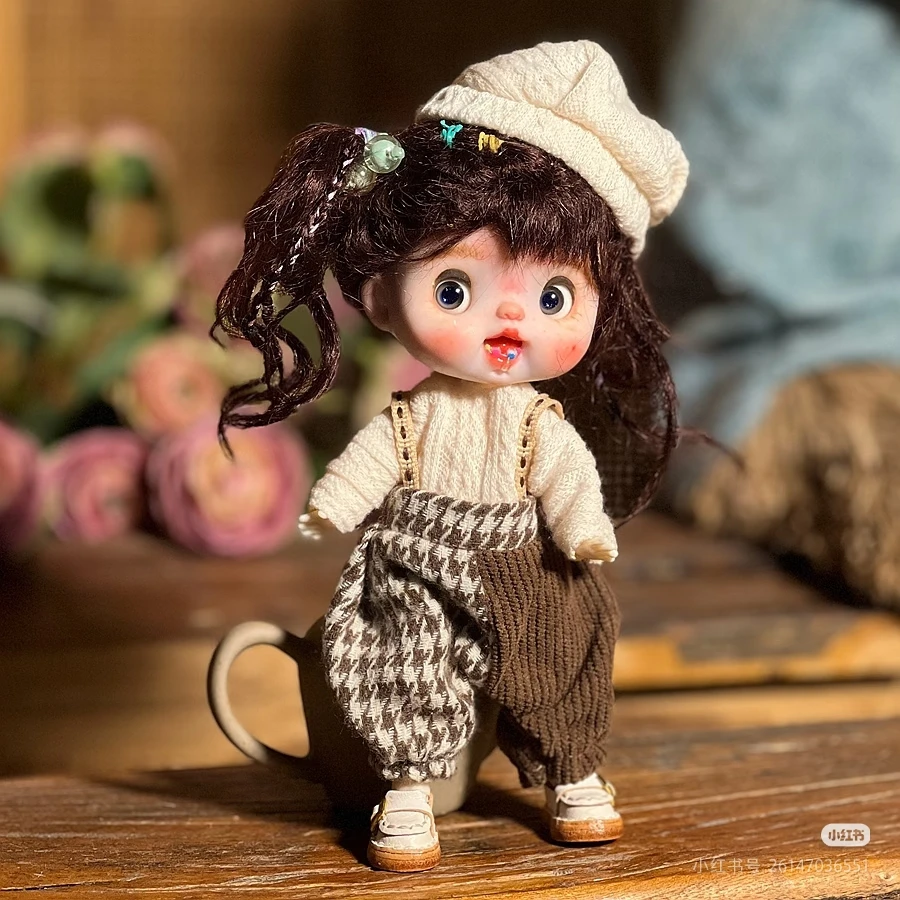 ل Ob11 دمى الملابس الدوبامين حزام السراويل قبعة موضة لينة مجموعة فريدة من نوعها الربيع والخريف أرنب الضفدع 17 سنتيمتر هدية الزخرفية