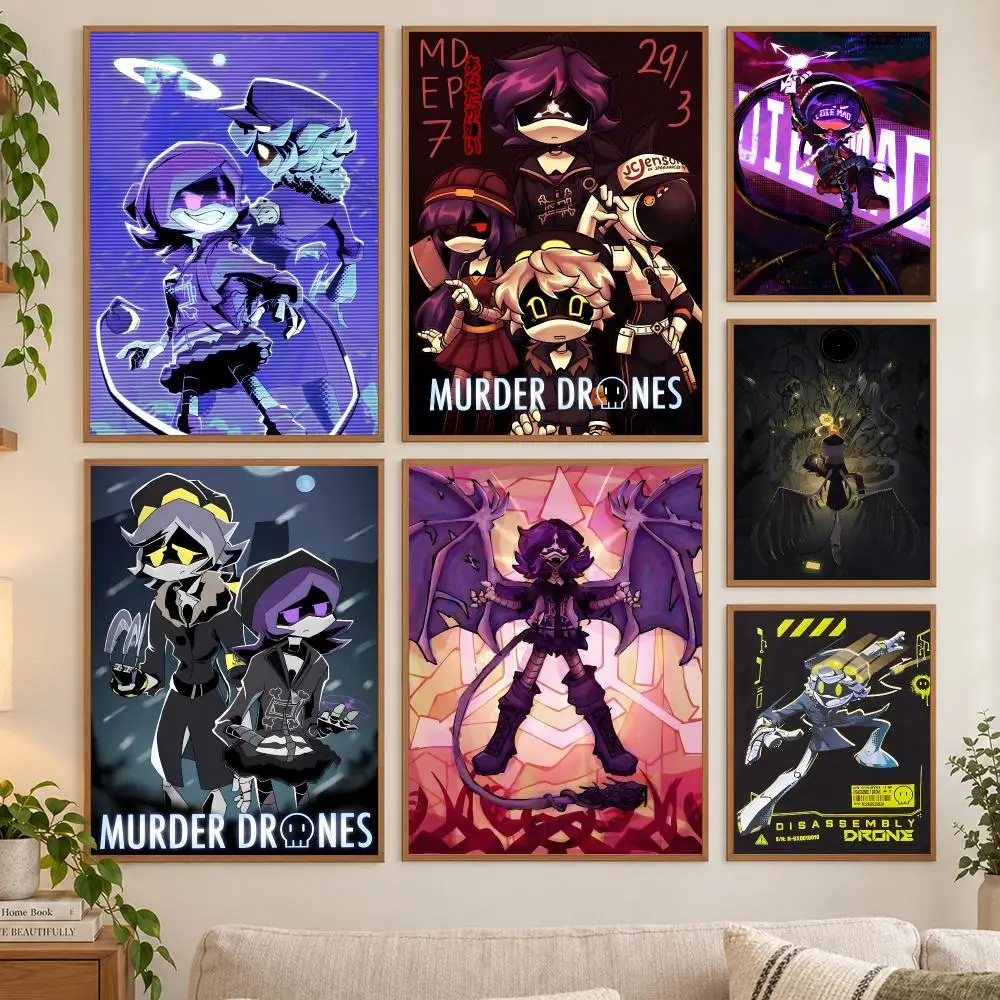 Murder Drones Poster HD art sticky wall waterproof home living room bedroom bar aesthetic decoration
