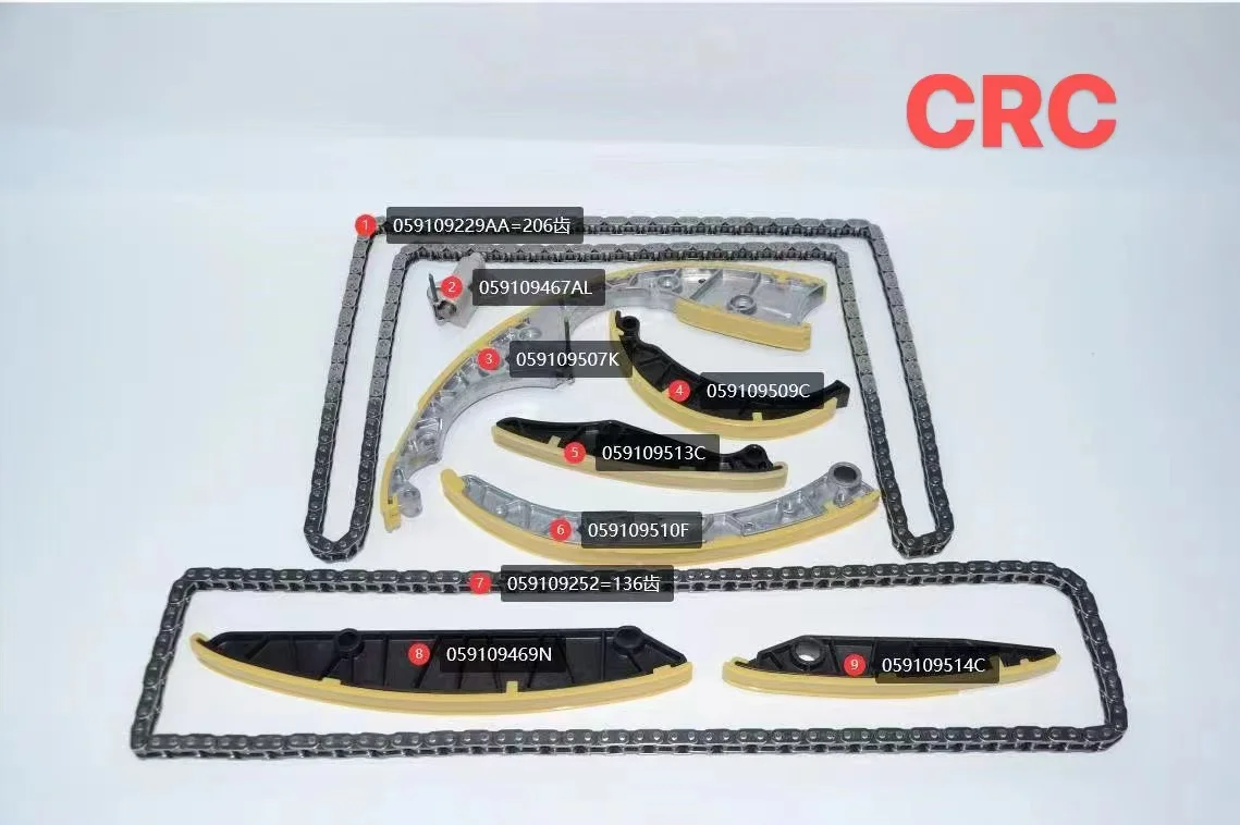 

High quality Factory Timing Chain Kit Guides Tensioners for Audi Q5 Q7 VW Porsche Cayenne CRC 3.0 TDI VR6 diesel 059109507K