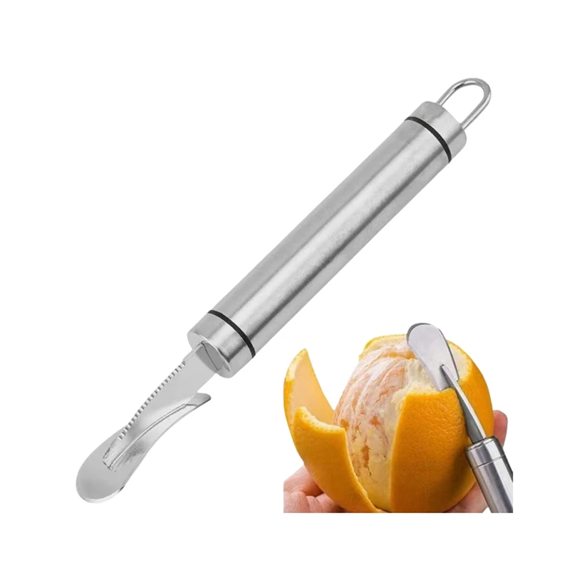 Stainless Steel Orange Grapefruit Peeler Practical Fruit Opener Skinning Knife Vegetables Peeling Cutter Kitchen Supplies