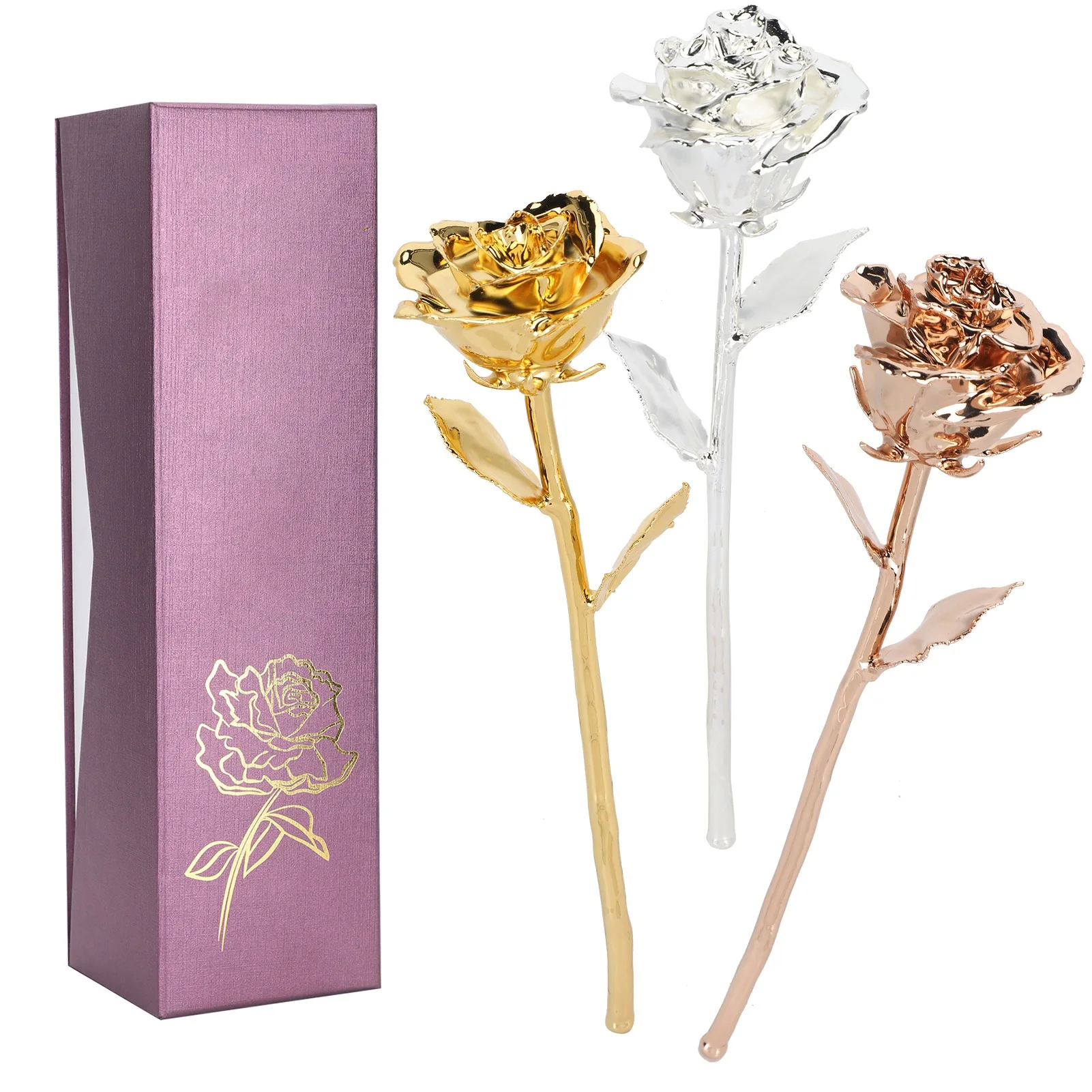 

Роза с длинным стеблем, подарки, золотая роза, 24 К, настоящий искусственный цветок розы с коллекцией рукоделия в виде листьев