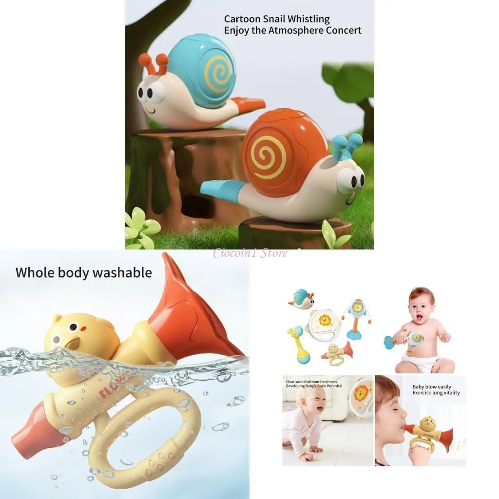 Y1ub instrumento musical mano caricatura comidas mano del juguete Estimulación cognitiva Toy sensorial para recién