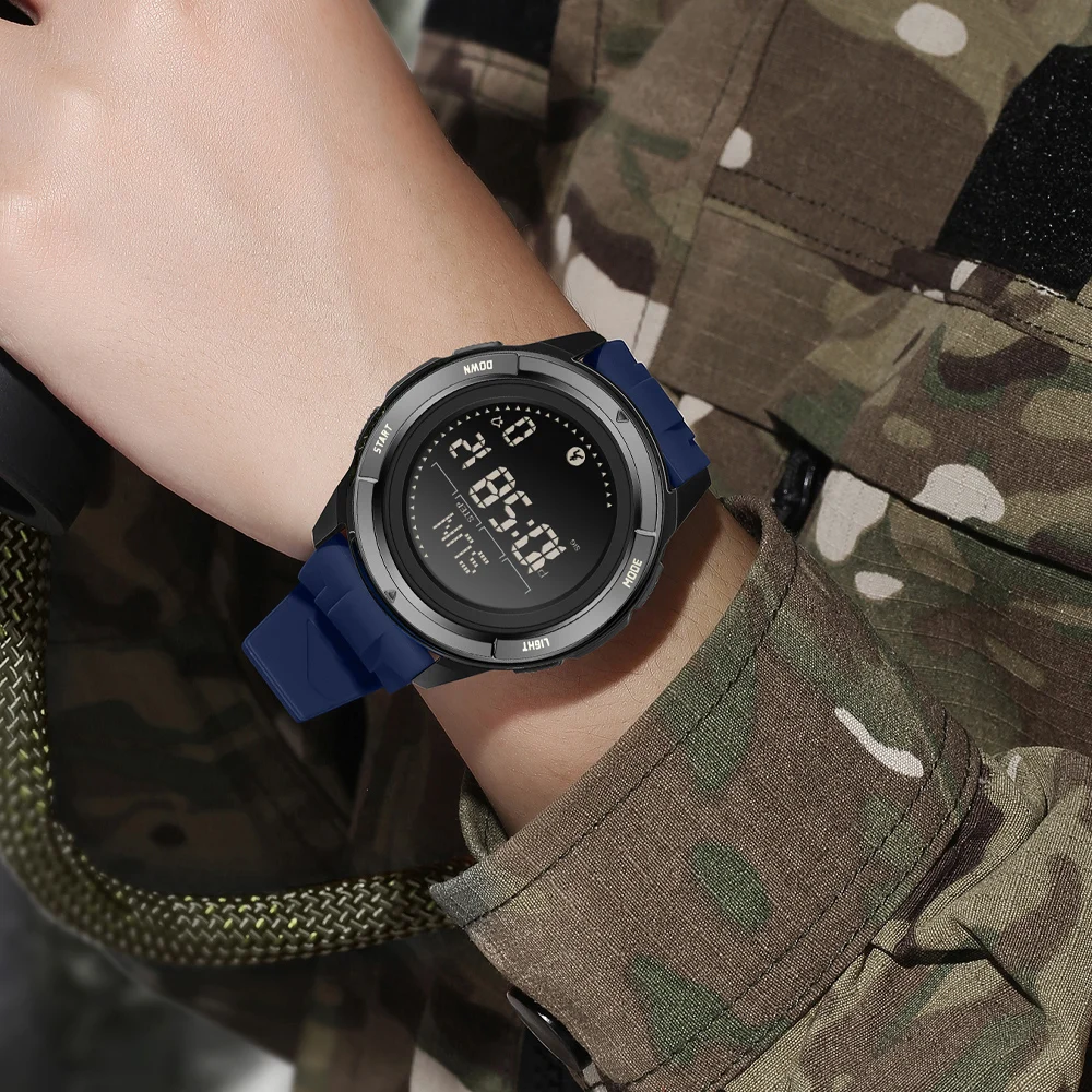 SANDA Watch Top Brand Luxury Military Watches for Men Fashion Silicone Sport Chronograph Watch Waterproof Digital Wristwatch