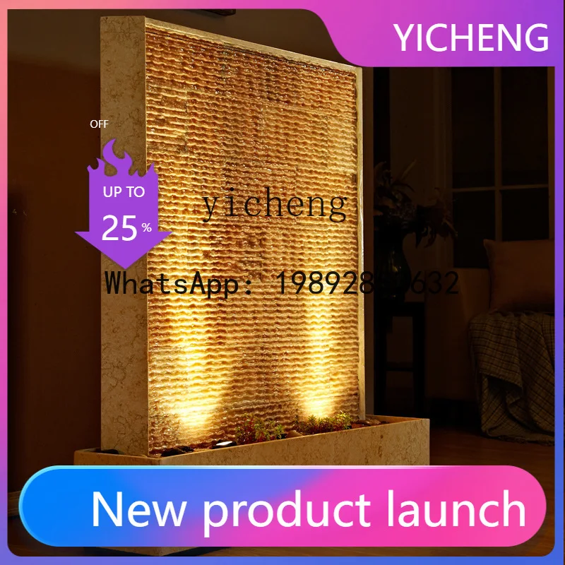 A31-WL Chinese water curtain wall flowing water fountain screen ornament hotel company office villa courtyard rockery