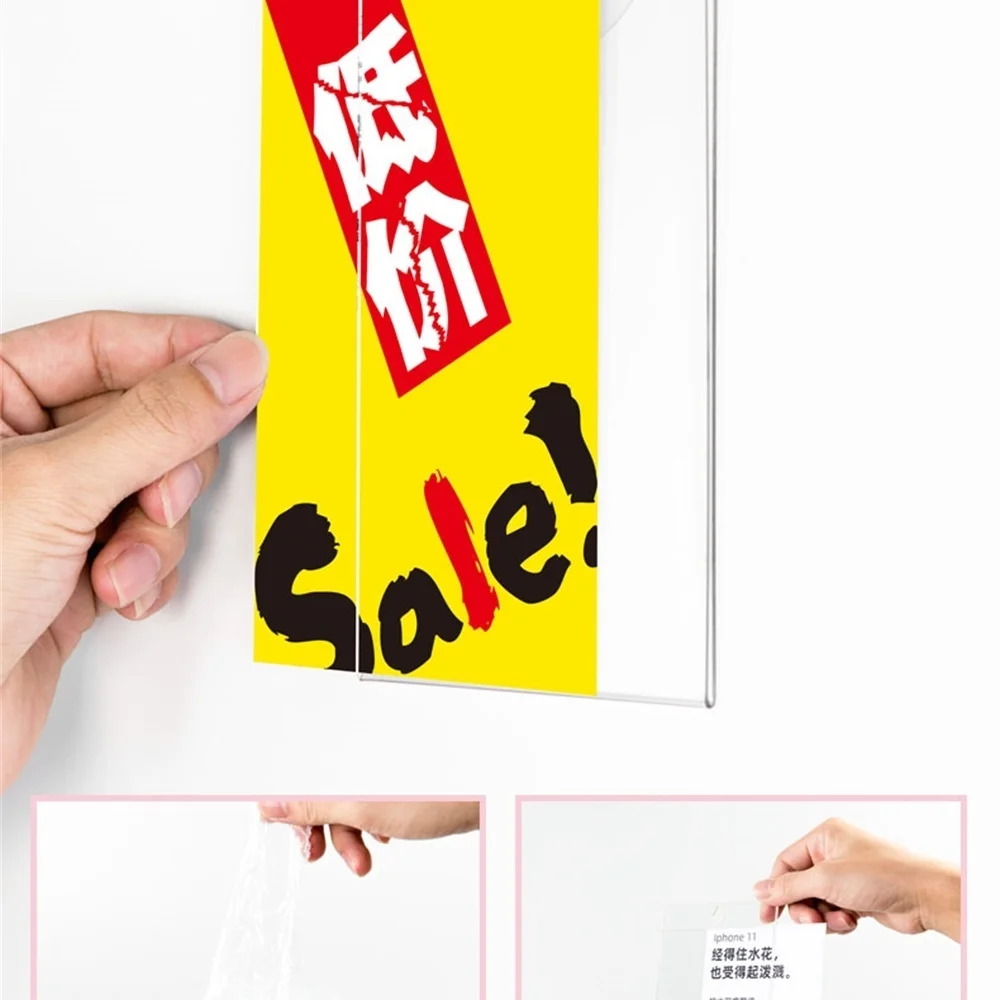 Pop Plexiglas Zeichen Halter Hülse Regal Rand Preis Tag Aufhänger Label Halter Rahmen