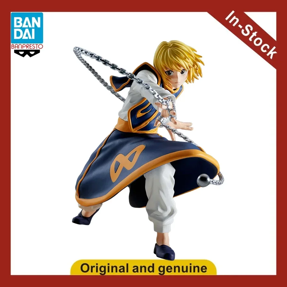 

In stock Original BANDAI VIBRATION STARS Famous Battle Scenes Hunter Kurapika 2 Anime Dolls Hand Models Toys Collection Gifts