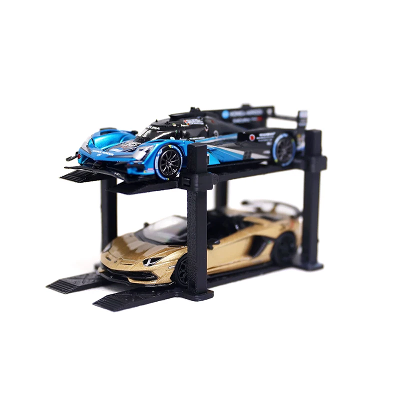 1Set Double-deck Vehicle Parking Frame Model For 1/64 Alloy Car Toy 3D Printed Garage Car Rack Scene Decoration Assembly Parts