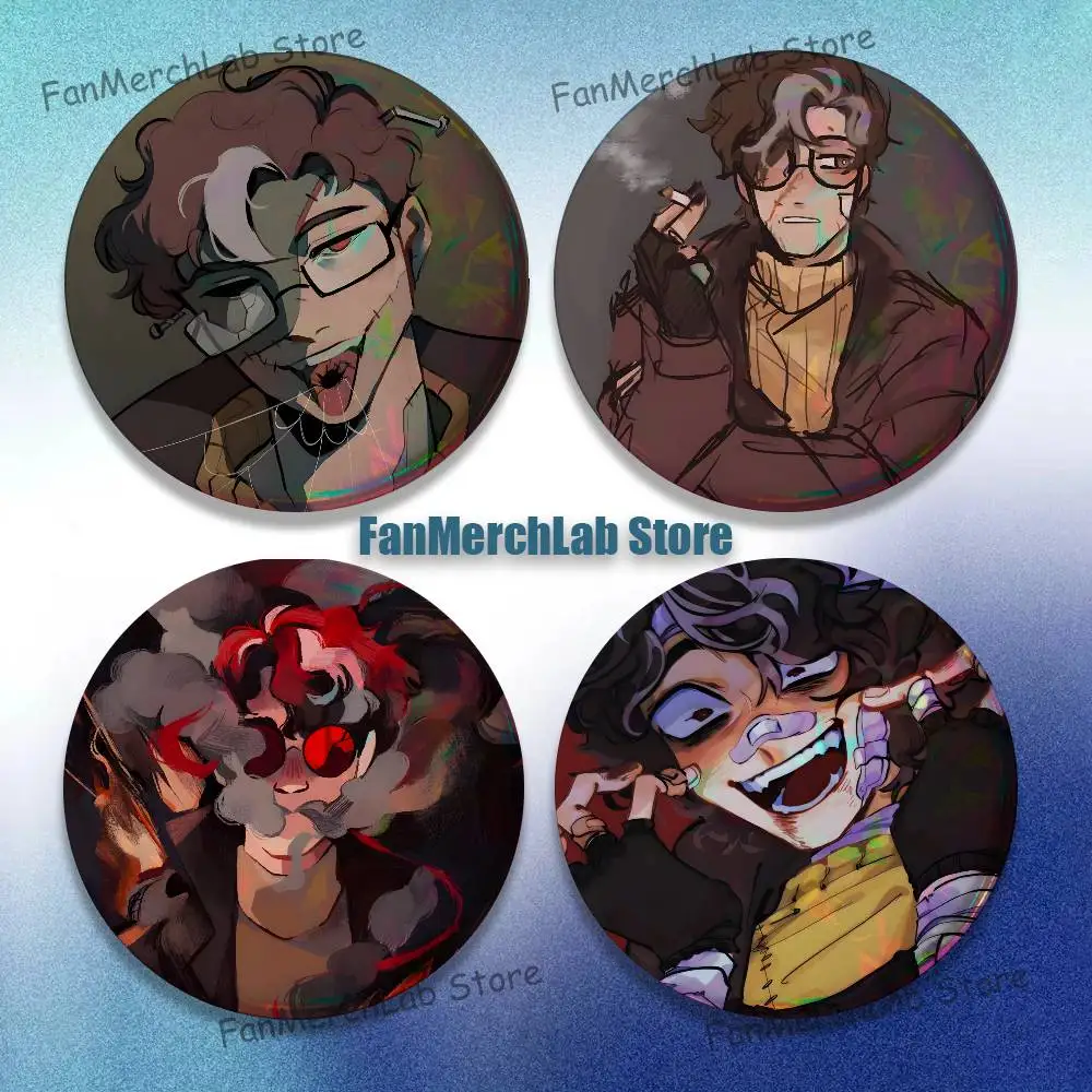 

W-Wilbur Soot fanart Brooches for Backpack Jewelry Accessories Gift Round Creative Anime Badge Brooch on Gifts