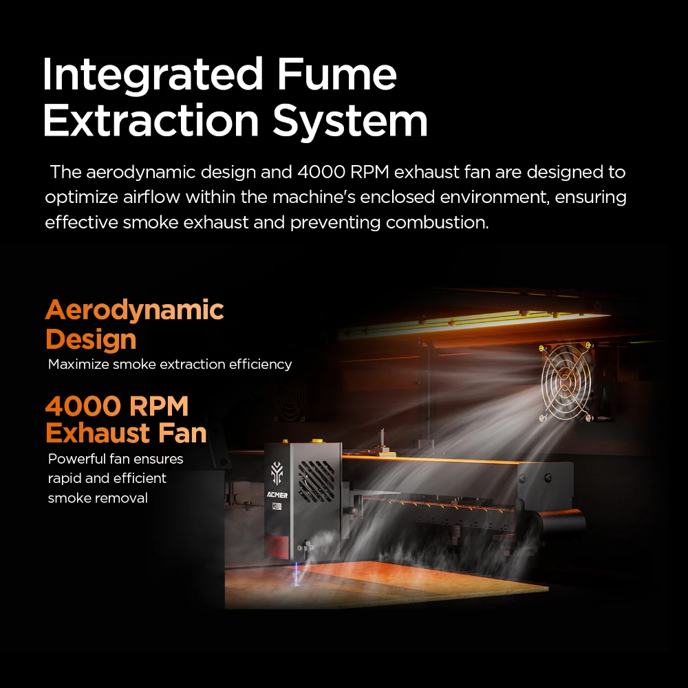 ACMER P3 Laser Engraver With Air Assist System For All Material Engraving Cutting Machine CNC Router Machine Woodworking Tools