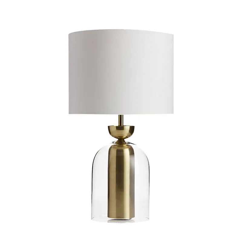 

Nordic postmodern simple desk lamp, model room designer study glass metal bedroom light luxury desk lamp