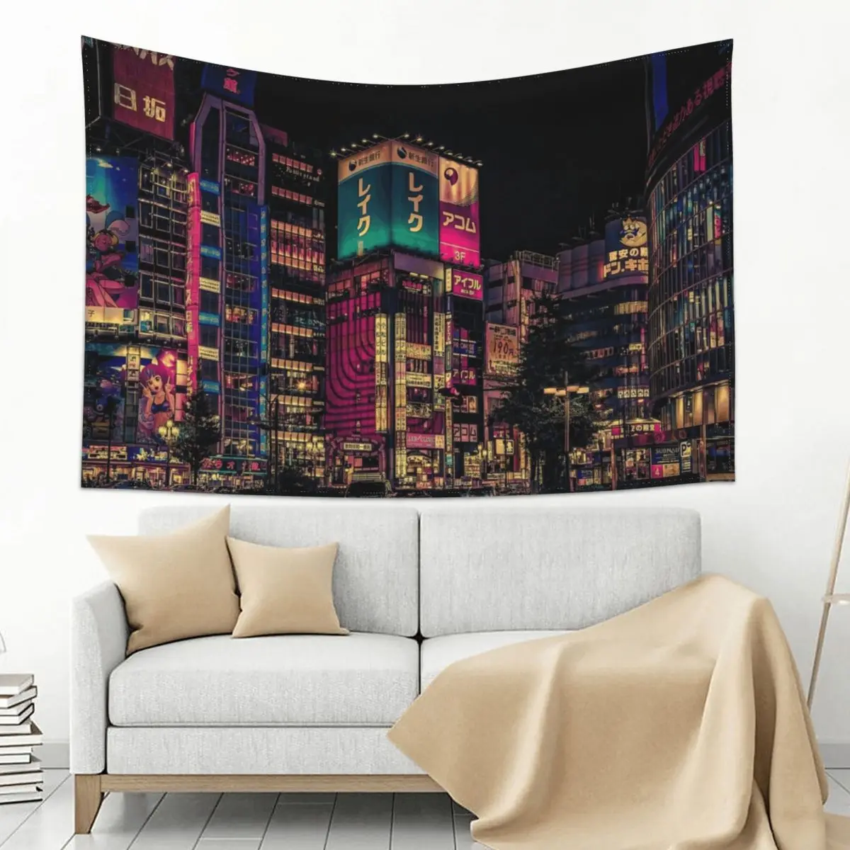 

Futurism- Japan Night Photo Tapestry