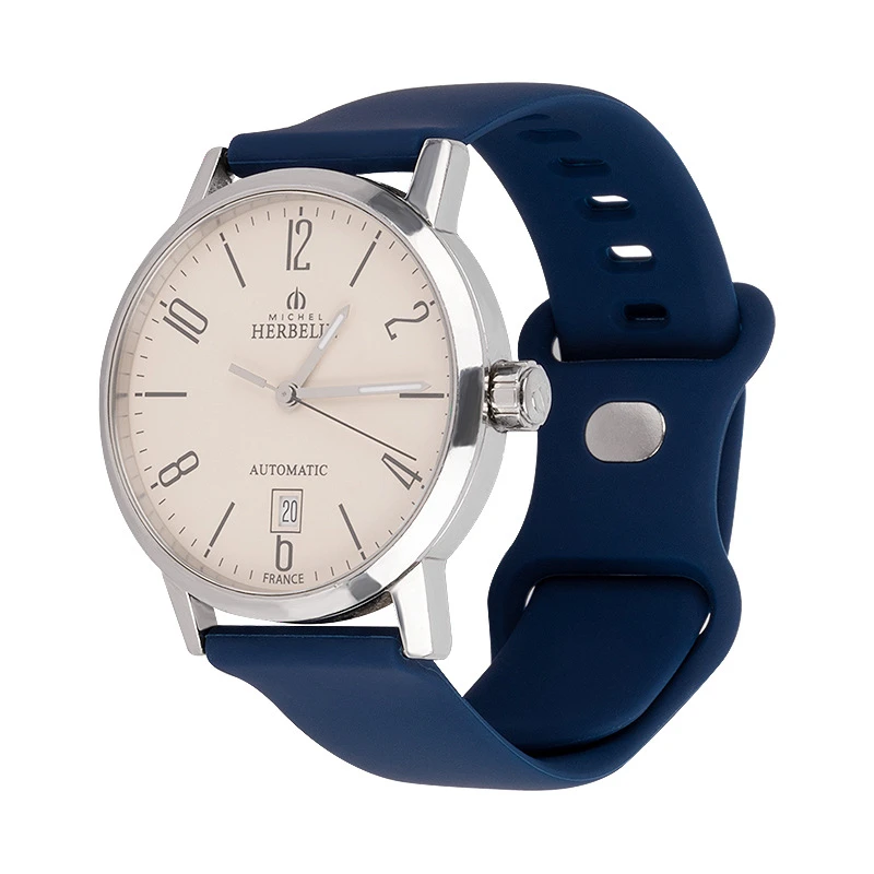 Huawei Watch用のソフトシリコンベルト,シルバーバックル付きのスマートウォッチストラップ,ラバーウォッチ用,22mm