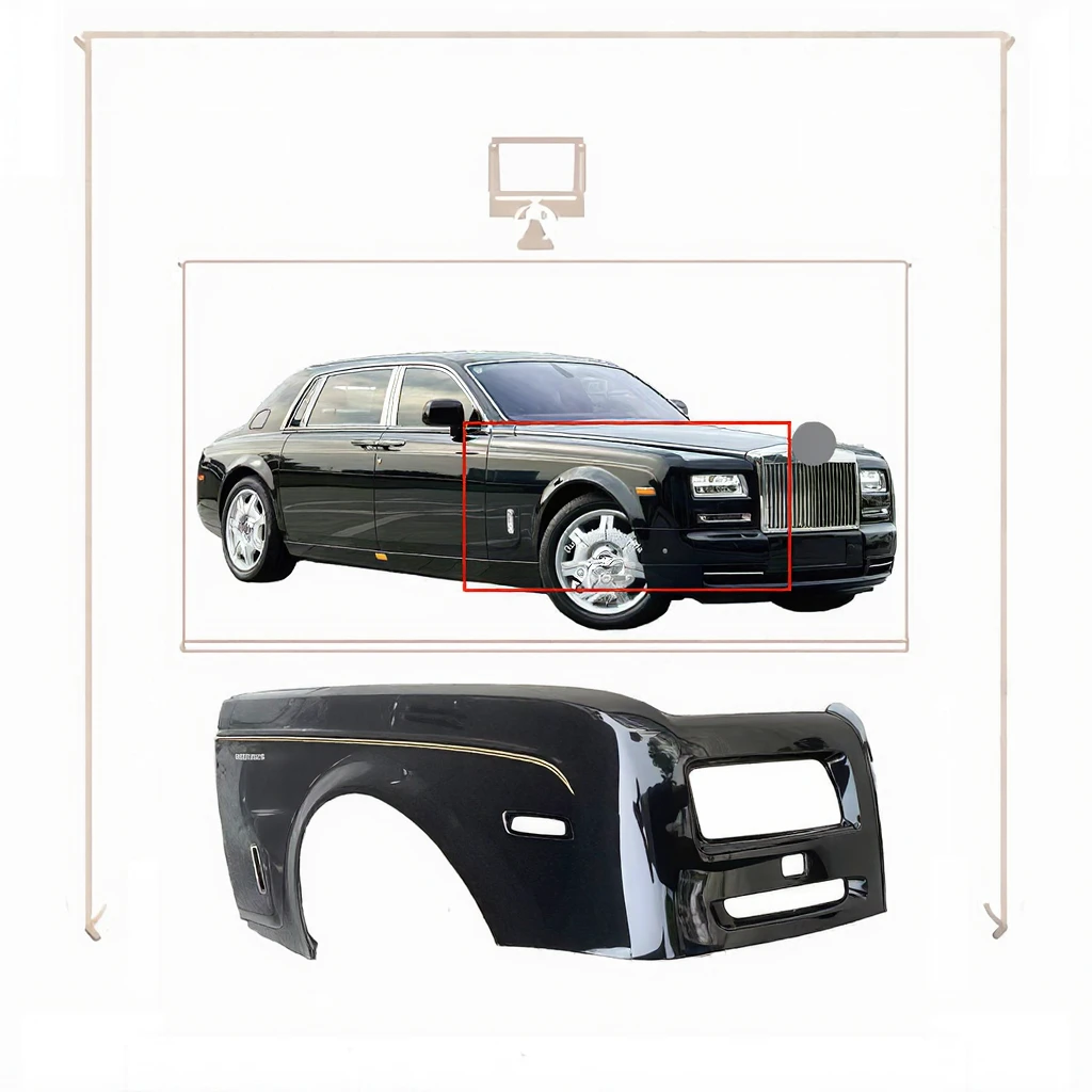 Genuine OEM Used Front Fender W/ Side Skirt Panel - for Rolls-Royce Ghost & Phantom I 2009-2016 Models Left/Right Side