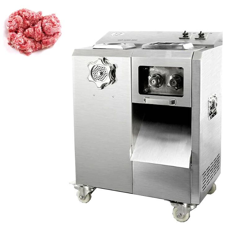 2025New Stainless Steel Meat Cutting Machine Vertical Electric Meat Slicer Cutter Commercial Meat Grinder Machine 2200W