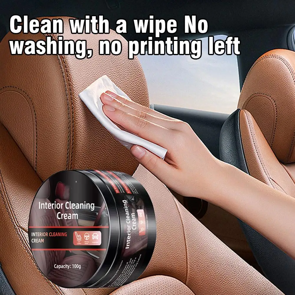  منظف وبلسم داخلي للسيارة 4 في 1، معجون مانع للشطف ومزيل البقع العميقة للحماية للواقع والمقاعد والجلد المدبوغ والسلع المنزلية #6