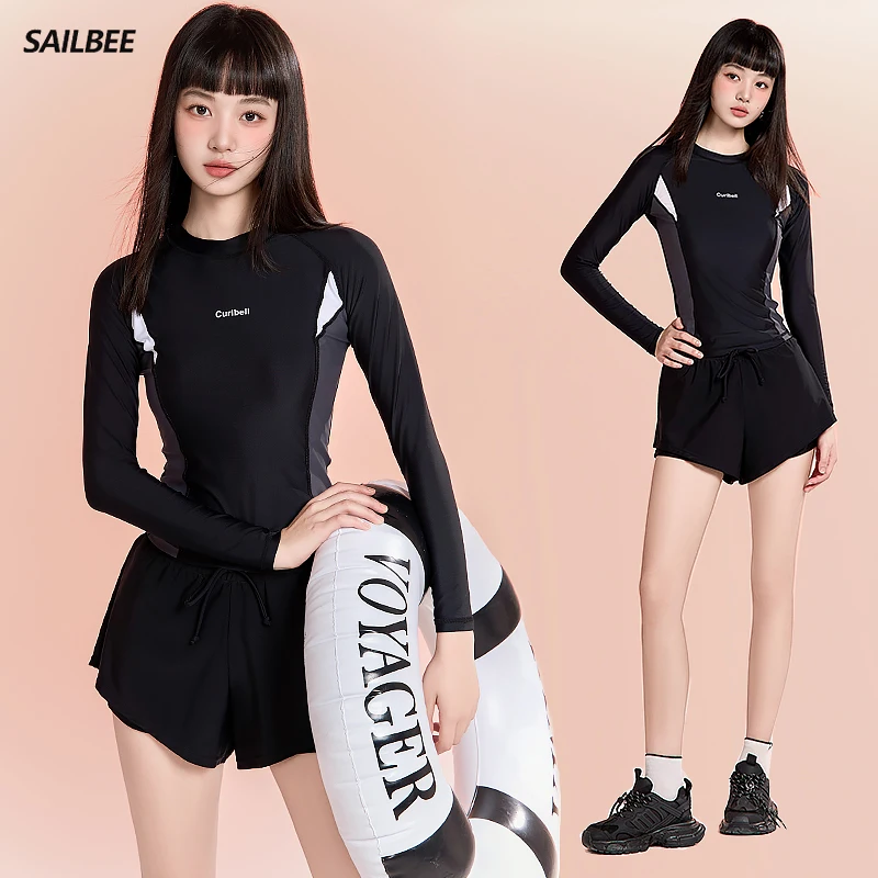 

SAILBEE Women's UV Sun Protection Long Sleeve Rash Guard Wetsuit Swimsuit Top N226