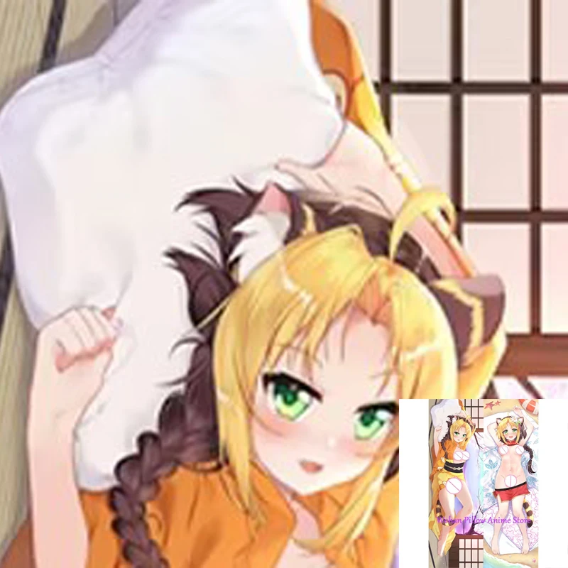 

Dakimakura Anime Pillow Cover Jaune Double Sided Print Life-size Halloween Christmas Decoration