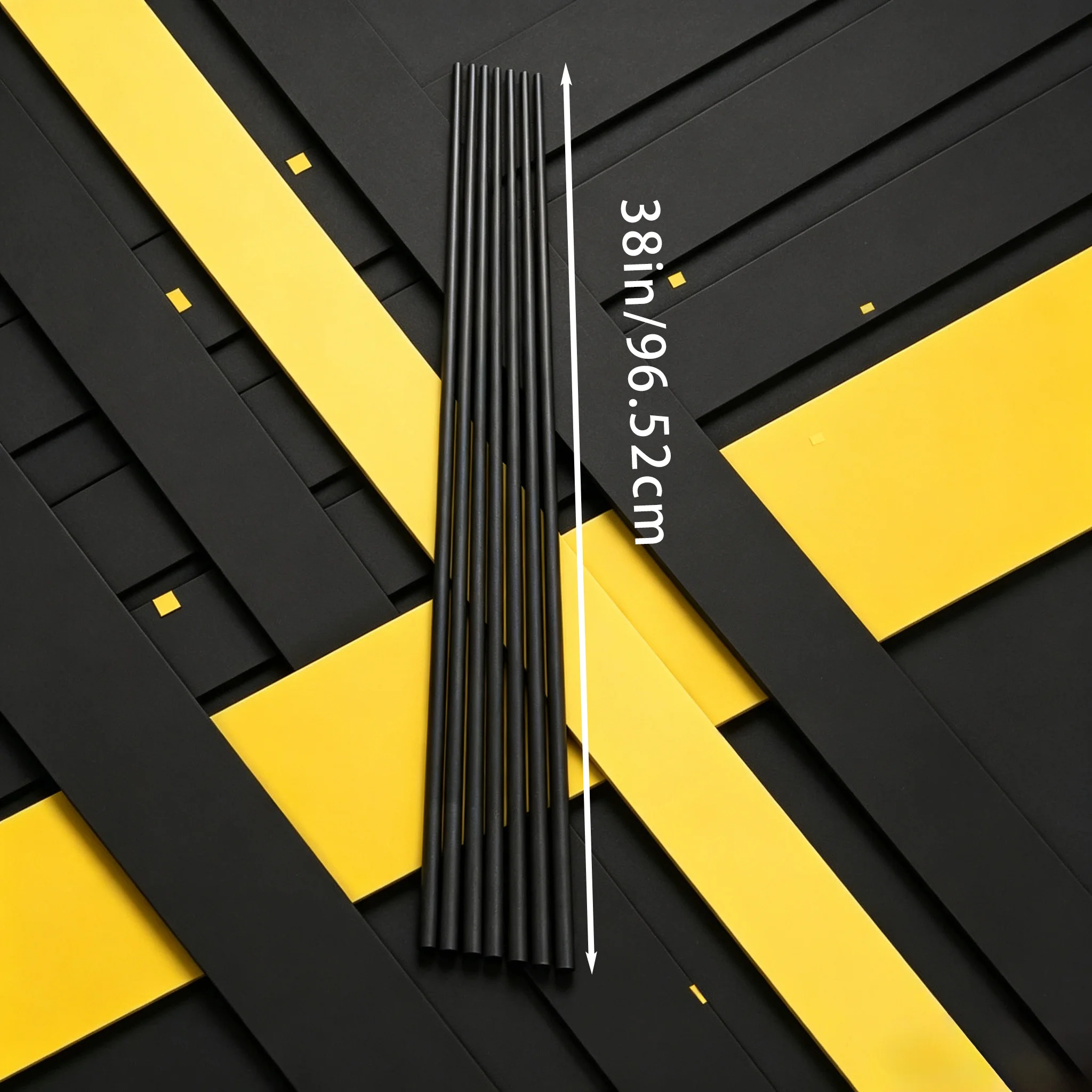 Strong Performance Yellow-Black Golf Putter Shaft, 38inch Standard Shaft Length, 128 Grams ±2 Grams Weight, 0.370 Tip Specification, Optimizes Putter Path Stability, Suitable as a Christmas or Halloween Golf Gift