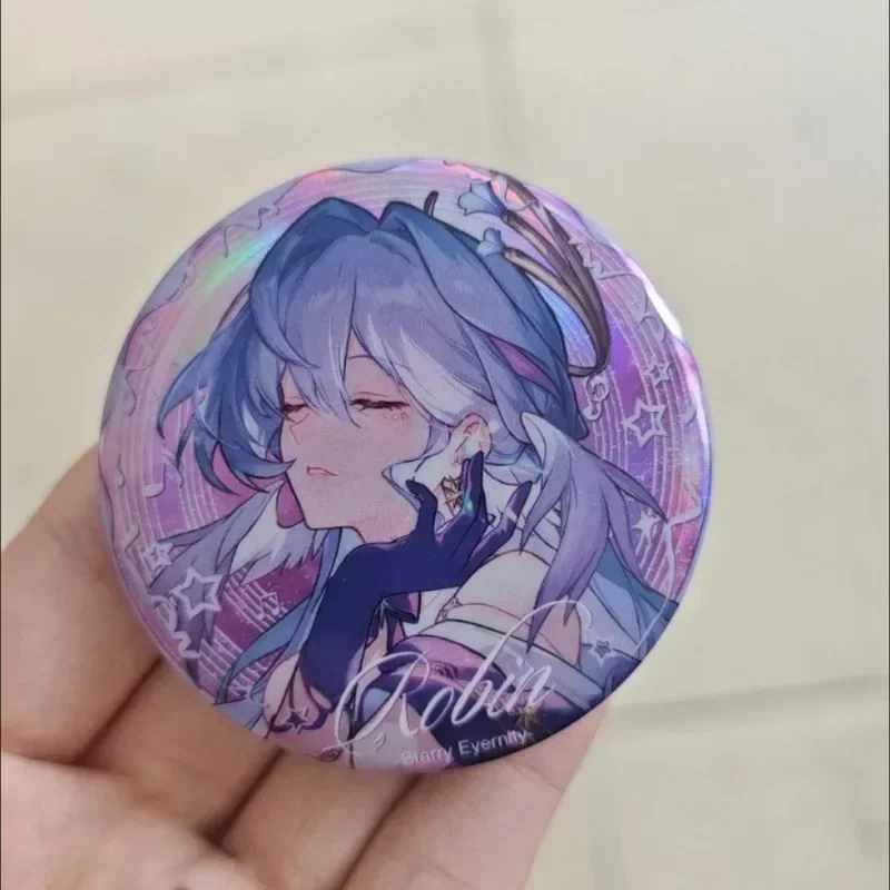 Anime Fashion Honkai:Star Rail Sing Robin 58mm Flash Pin Badge Cosplay Accessories for Clothes Backpack Decor Brooch Gifts