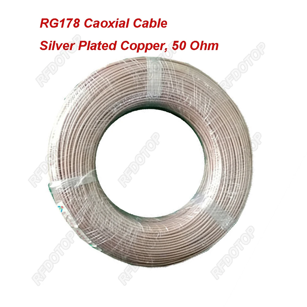 

1M~200M Brown RG178 Coaxial Cable 50 Ohm Low Loss for Crimp Connector Fast Shipping High Quality