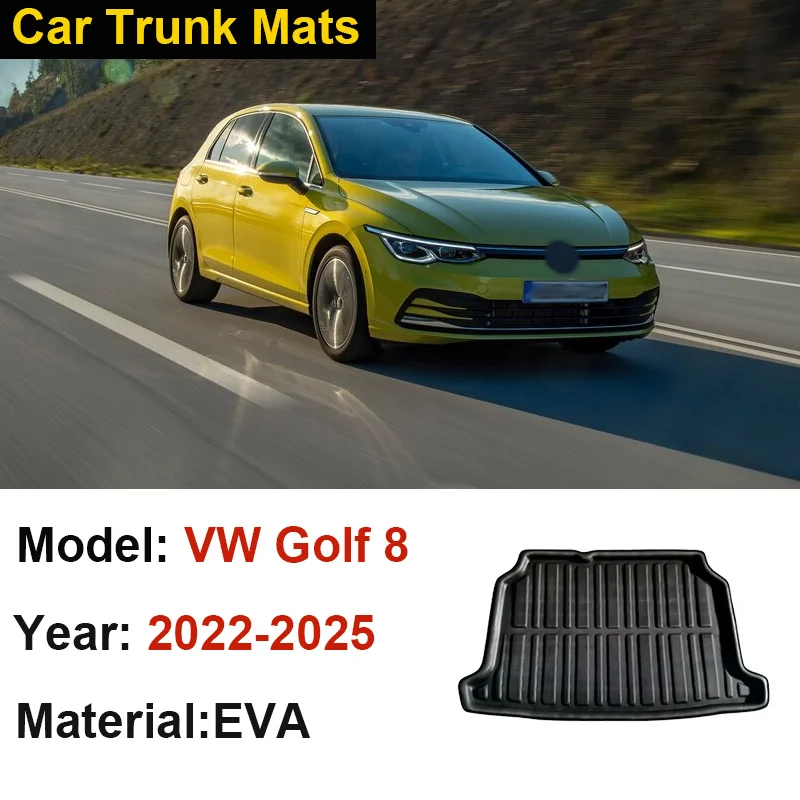 For VW Golf 8 Volkswagen Golf Mk8 2022 2023 2024 2025 EVA Car Trunk Mats Floor Tray Liner Anti-Slip Storage Pad Car Accessories