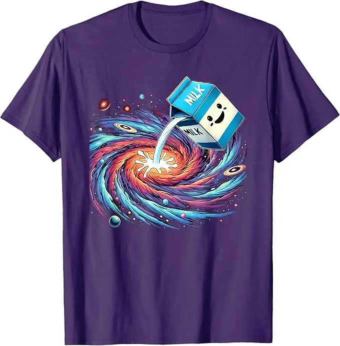 Lustiges Cartoon-Milchstraßen-T-Shirt mit kosmischem Galaxien-Motiv, Y2k-Kunstwerk, Grafik-Bekleidung für Weltraum- und Wissenschaftsliebhaber, modisches künstlerisches T-Shirt für Jungen – Detail 10