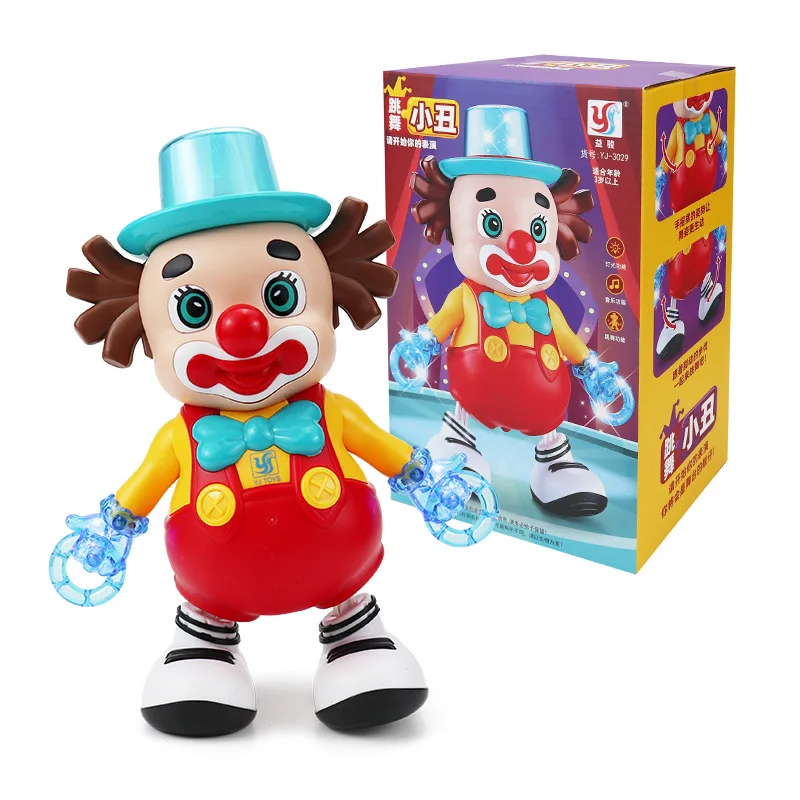 

Новая электрическая танцующая кукла-клоун с подсветкой и музыкой, развивающая электрическая игрушка для детей, подарок на день рождения